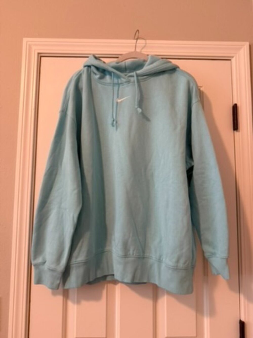 Nike Sportswear Essential Fleece Hoodie Light Blue Size Large
